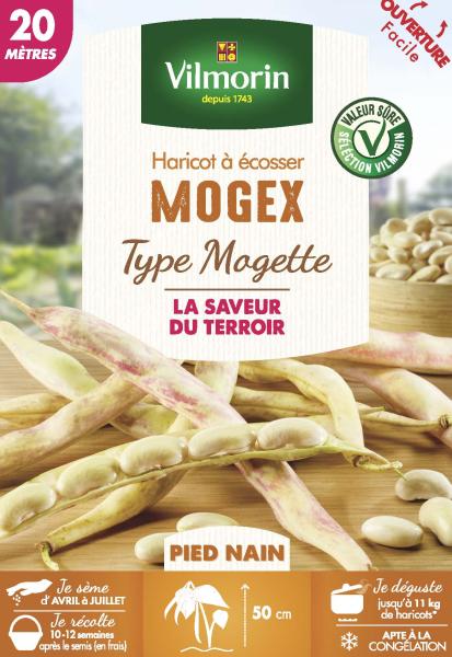 Légumes Secs - Haricot Nain à Ecosser Mogex (type Mogette) - 20 m - PACKAGING_RECTO